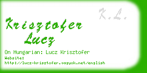 krisztofer lucz business card